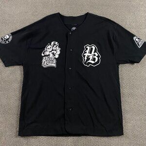 Death Wish Coffee Co Baseball Jersey Men's XL Pitch Black Cotton